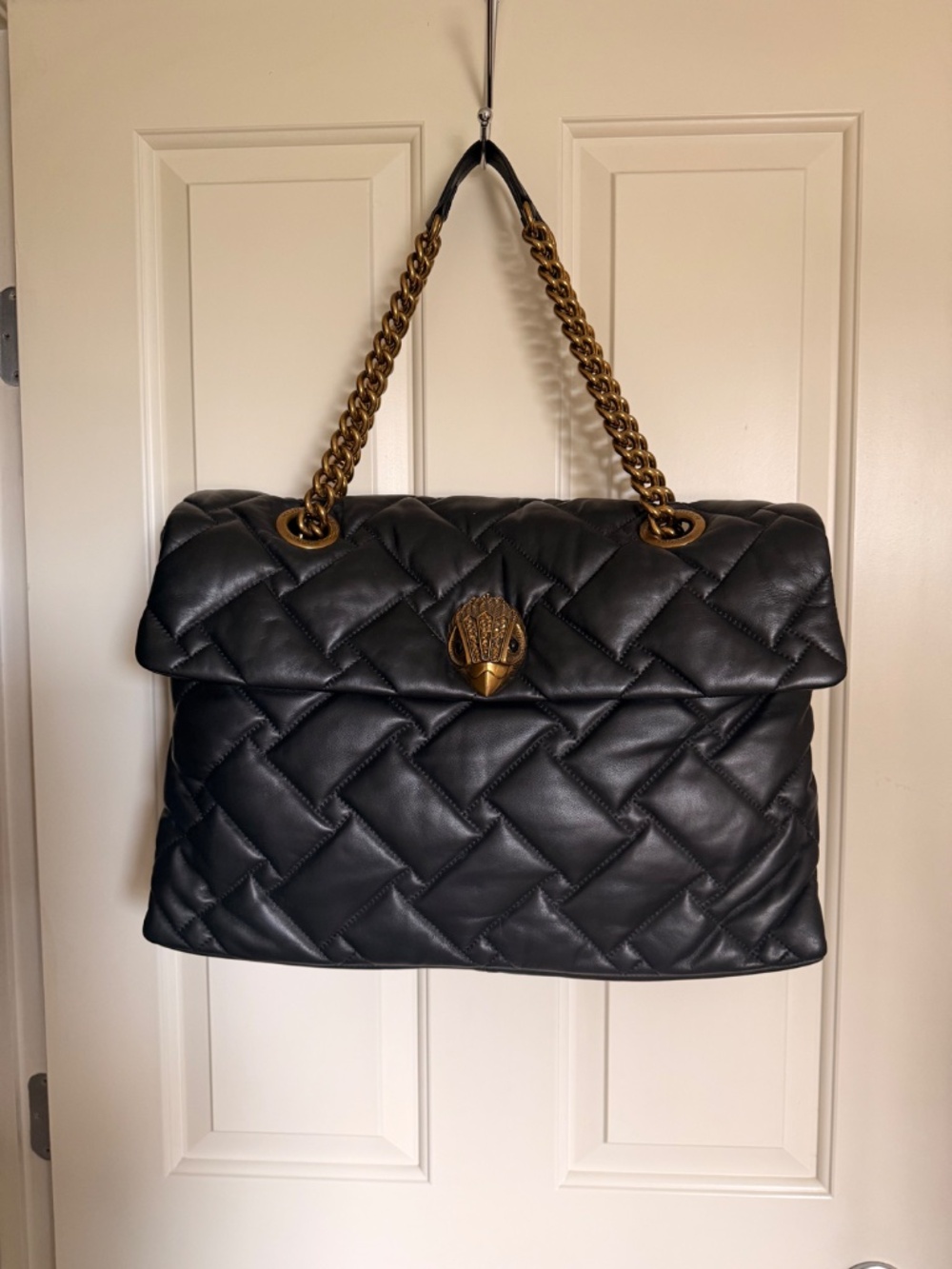 Kurt Geiger London Macro Kensington Soft Leather Shoulder Bag